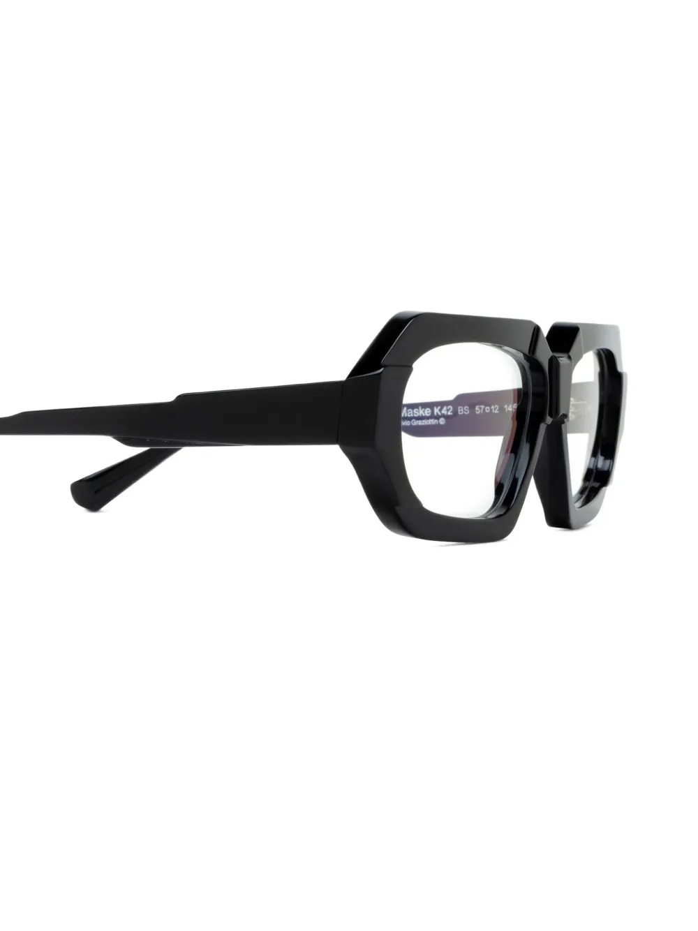 Kuboraum K42 bril met geometrisch montuur Zwart