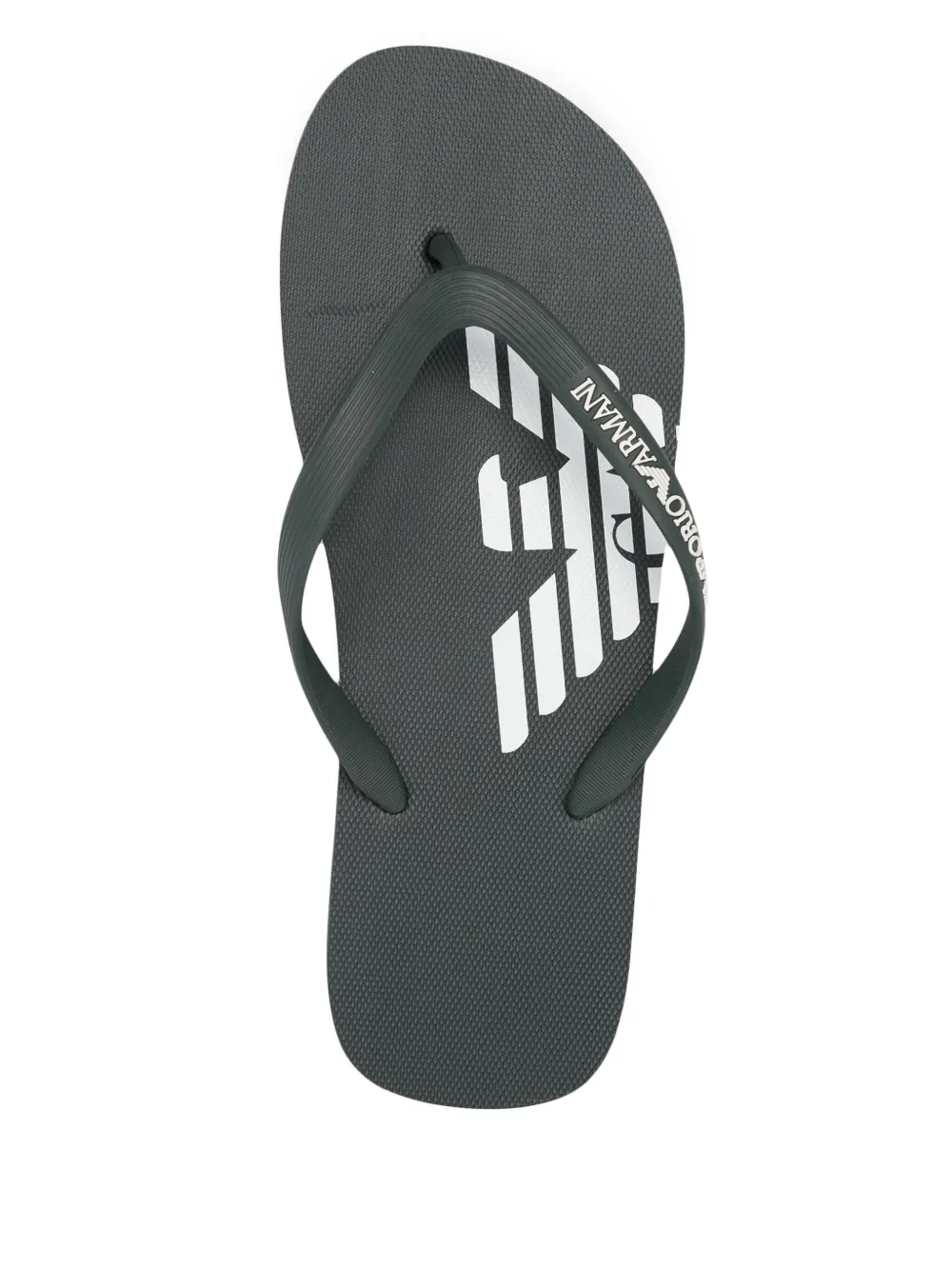 Emporio Armani logo-print flip flops Grey