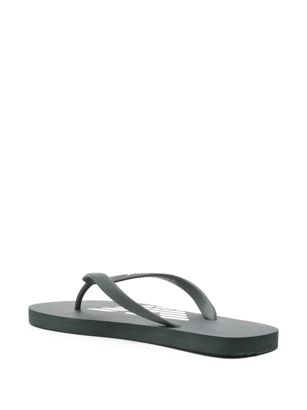 Emporio Armani logo-print flip flops Grey