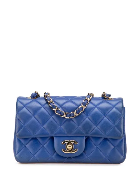 CHANEL Pre-Owned bolsa crossbody Mini Rectangular Classic Lambskin Single Flap 2017-2018