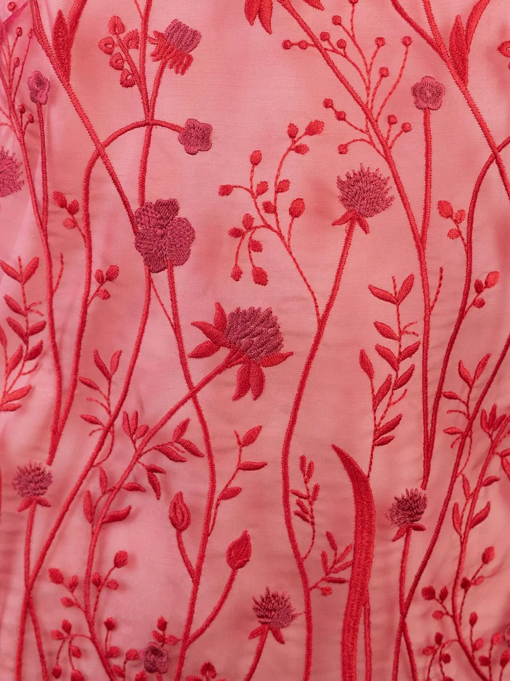 P.A.R.O.S.H. Top met geborduurde bloemen Rood