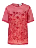 P.A.R.O.S.H. floral-embroidery top - Red
