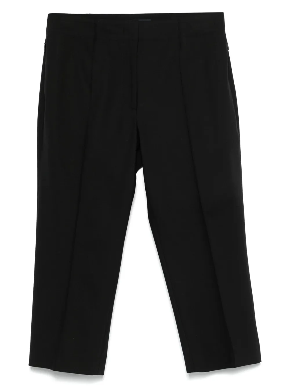 Juun.J Cropped broek met logo-reliëf Zwart