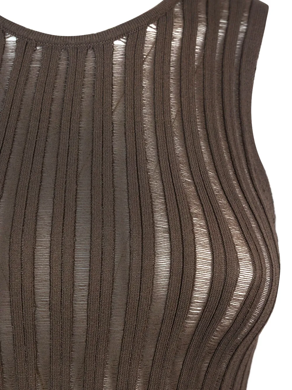 PATRIZIA PEPE RIBBED SLEEVELESS TOP