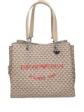 Emporio Armani monogram-pattern tote bag - Neutrals