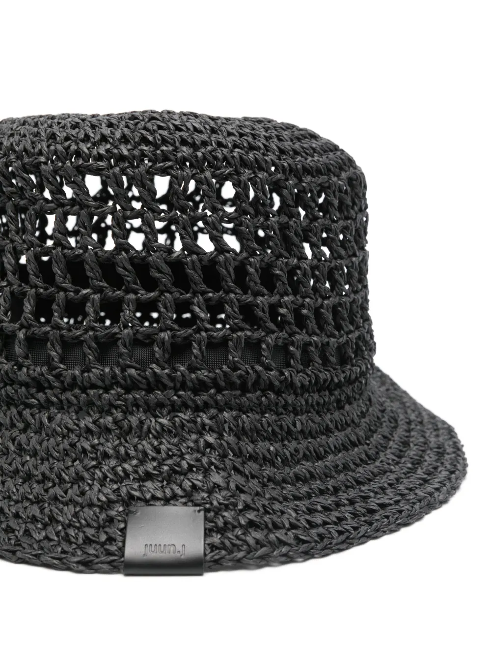 Juun.J Raffia vissershoed - Zwart