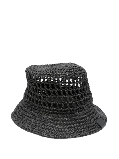 Juun.J raffia bucket hat
