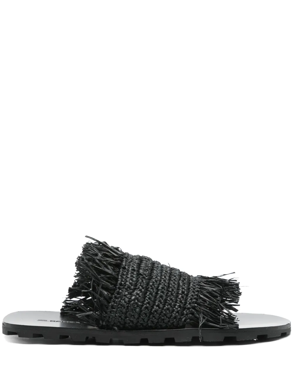 JIL SANDER+ raffia sandals Black