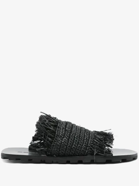 JIL SANDER+ sandalias de rafia