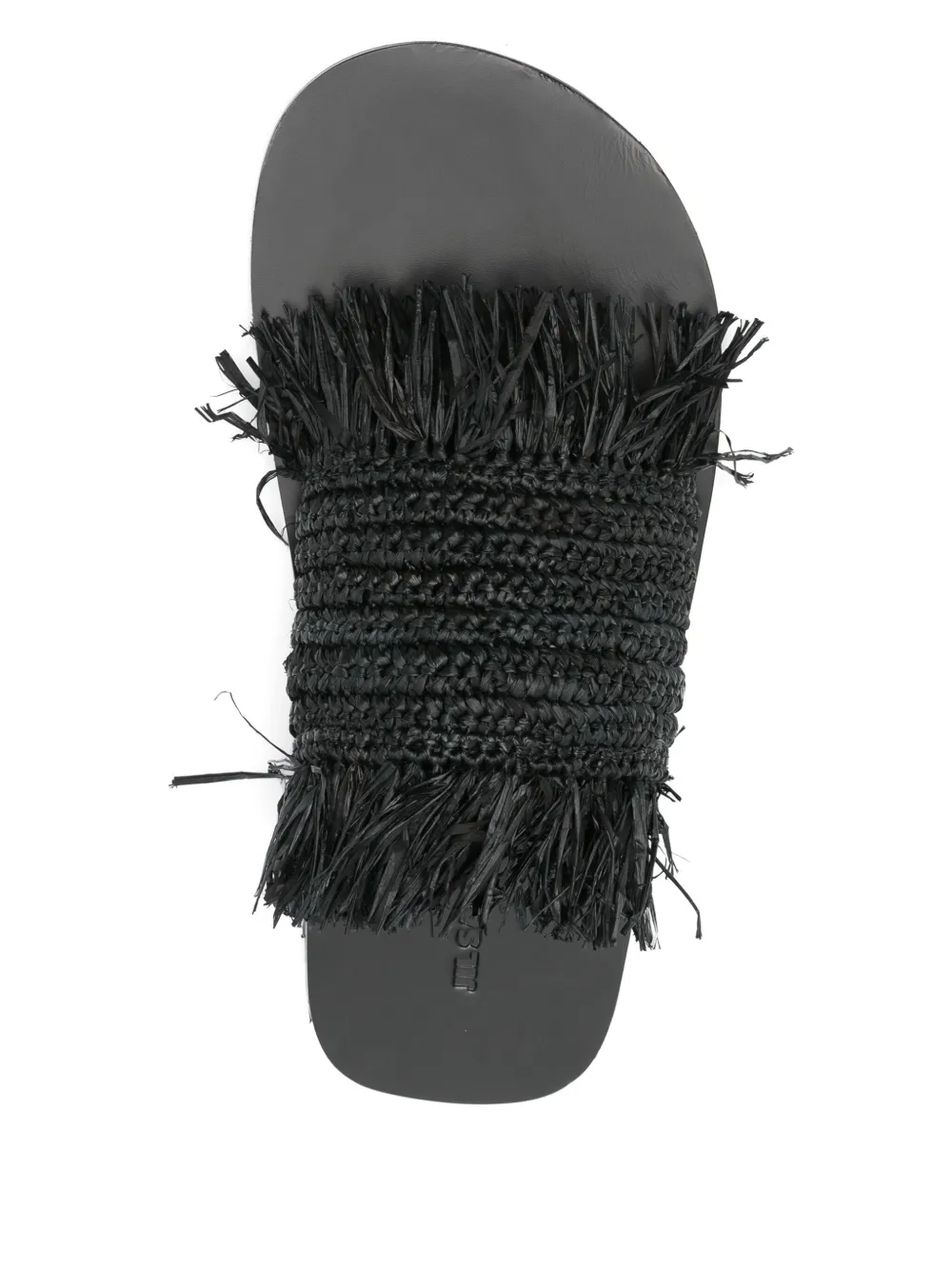 JIL SANDER+ raffia sandals Black