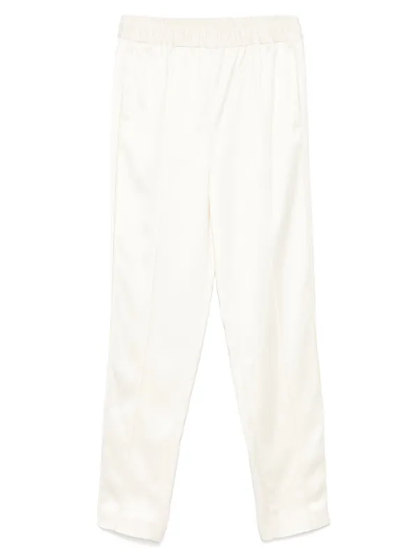 Jil Sander Elasticated Straight-leg Trousers in Neutrals