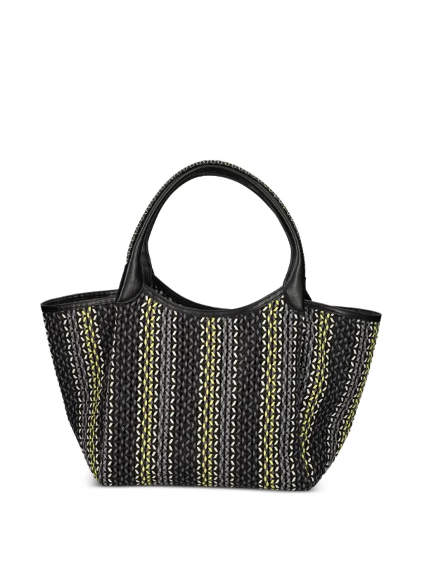 EMPORIO ARMANI ブラック ハンドバッグ Emporio Armani ジオメトリックパターン ハンドバッグ