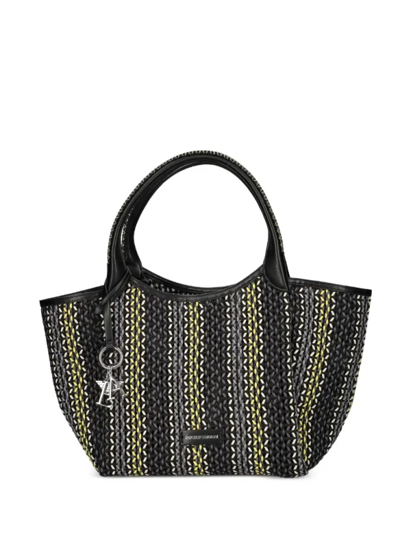 EMPORIO ARMANI ブラック ハンドバッグ BOXロゴバックル ハンドバッグ | Armani Exchange