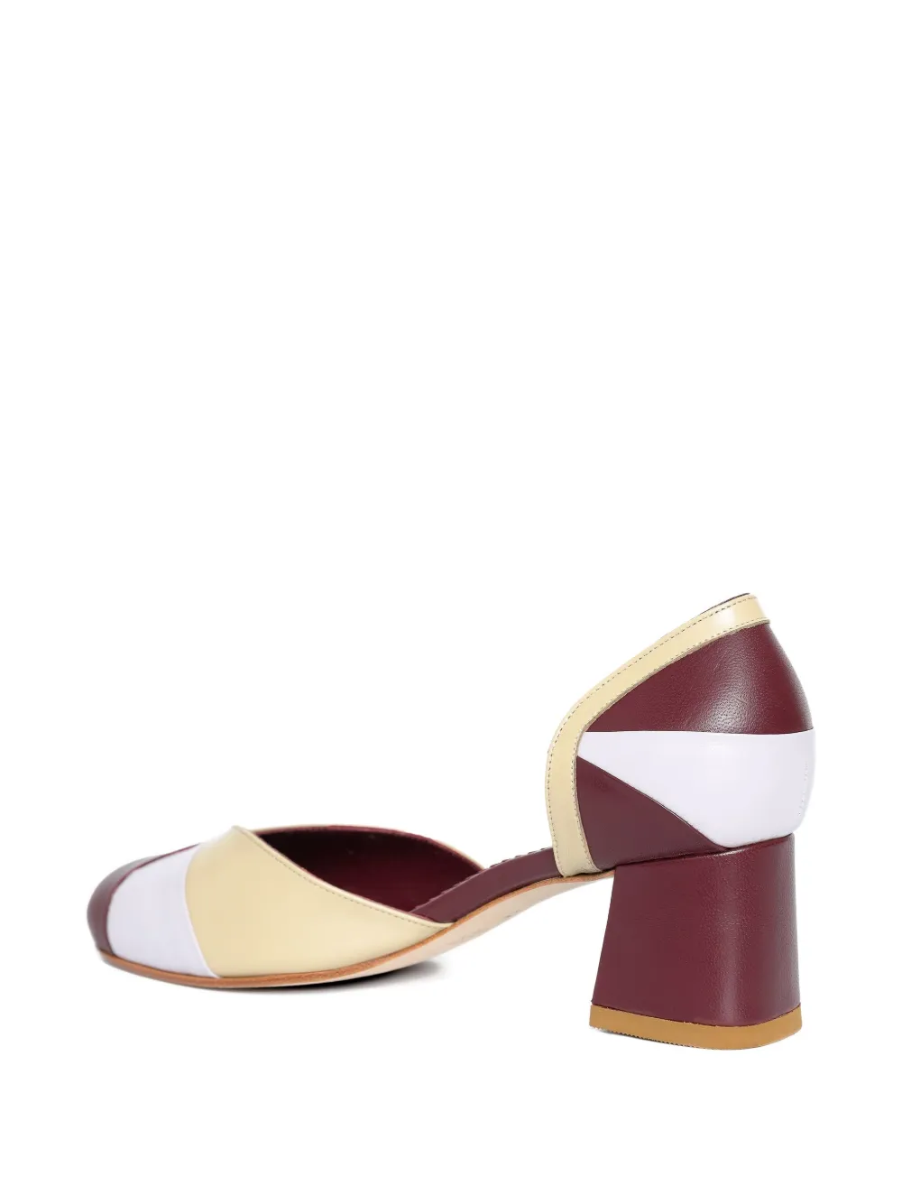 SARAH CHOFAKIAN 40MM GEOMETRIC COLOURBLOCK PUMPS
