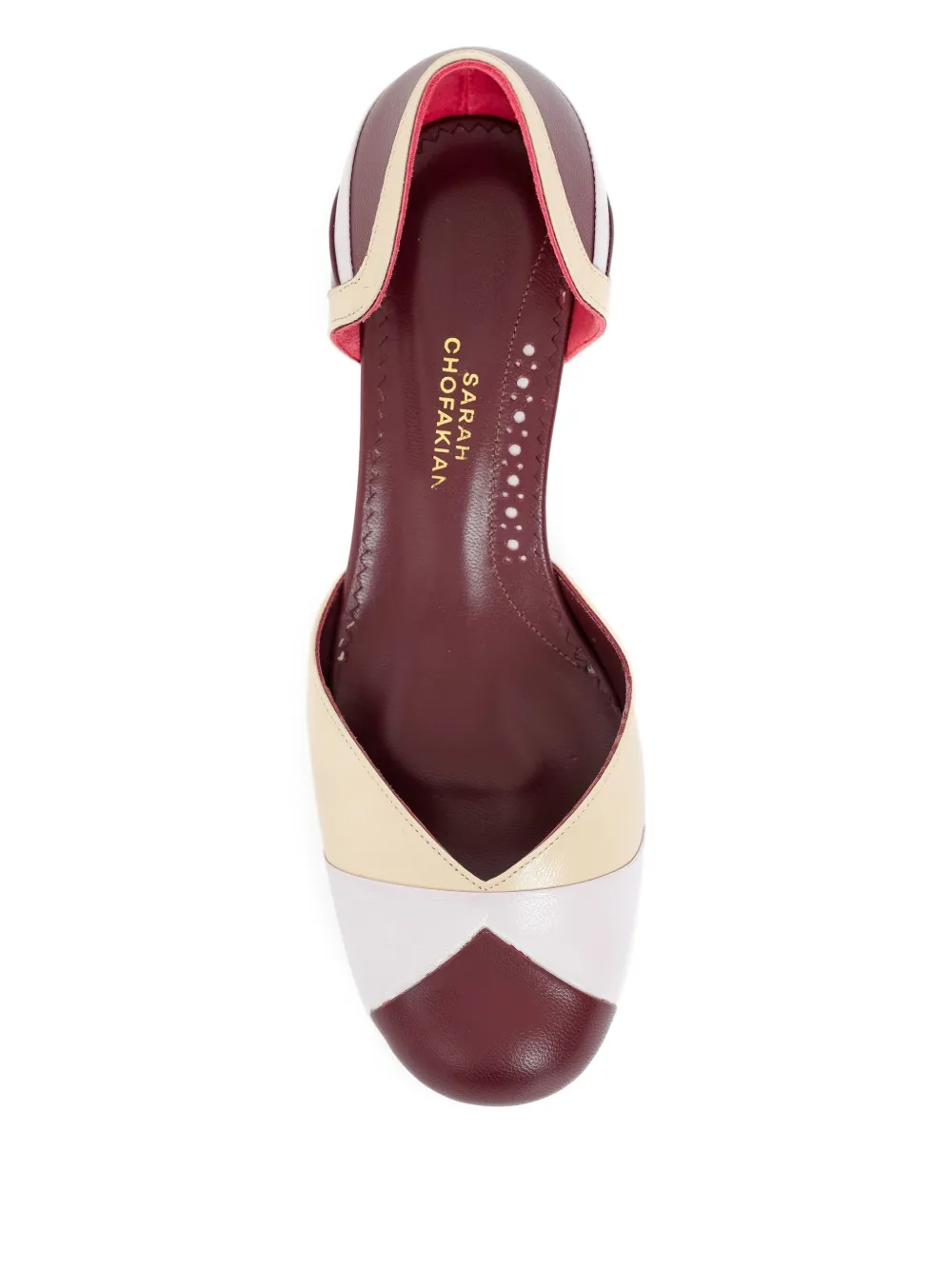 SARAH CHOFAKIAN 40MM GEOMETRIC COLOURBLOCK PUMPS