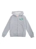 MC2 Saint Barth Kids logo-print cotton hoodie - Grey