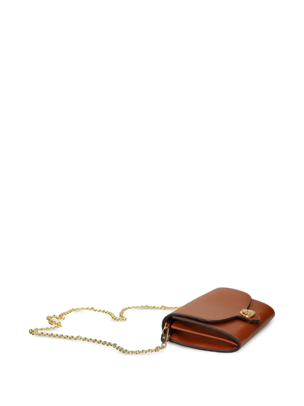 Lauren Ralph Lauren Leren crossbodytas Bruin