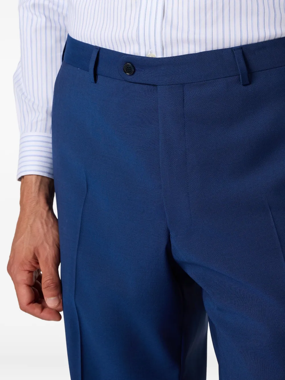 Brooks Brothers Broek van scheerwol Blauw