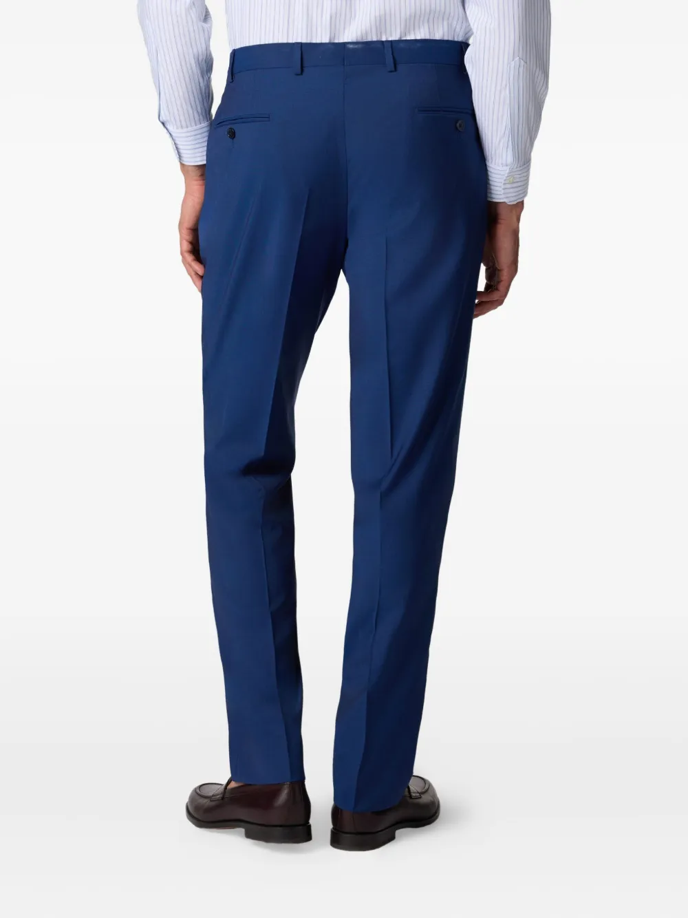 Brooks Brothers Broek van scheerwol Blauw