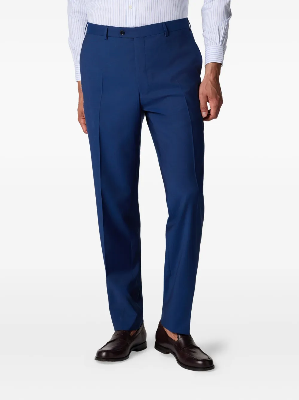 Brooks Brothers Broek van scheerwol Blauw