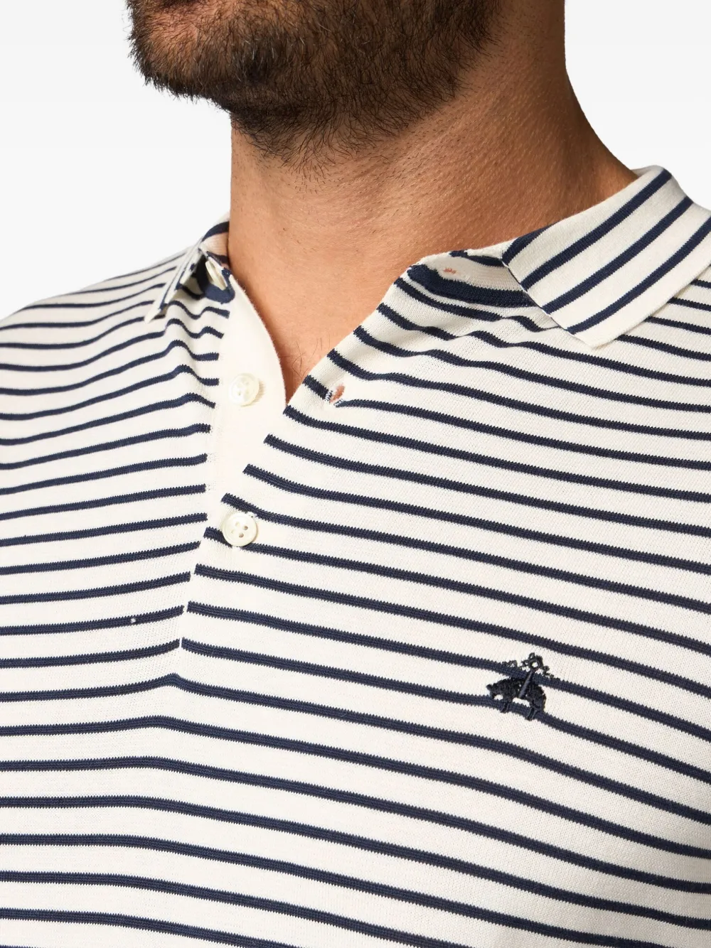 Brooks Brothers Gestreept poloshirt Wit