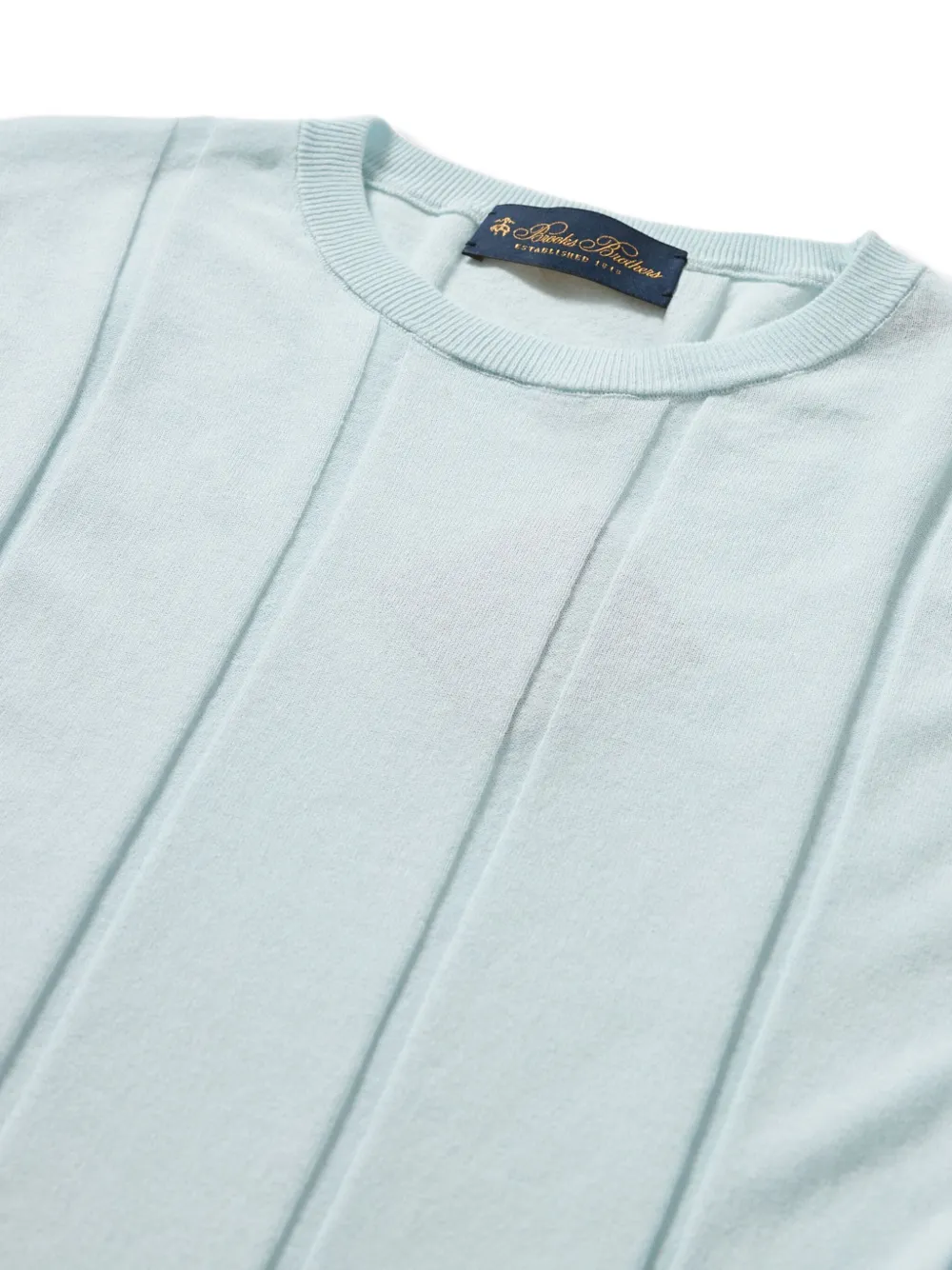 Brooks Brothers Geribbeld katoenen T-shirt - Blauw
