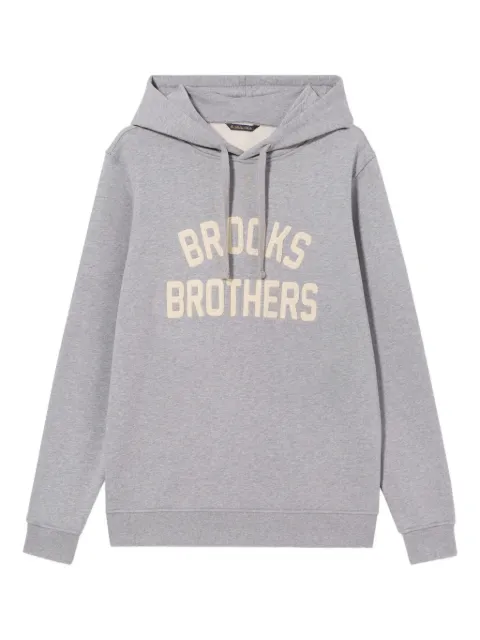Brooks Brothers logo-embroidered terry hoodie