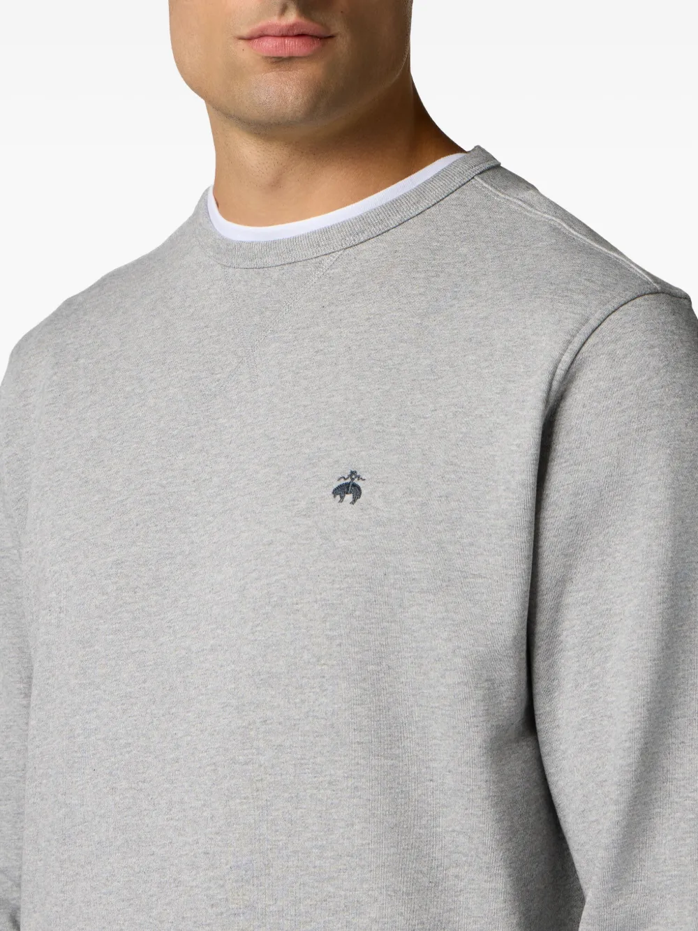 Brooks Brothers Sweater met geborduurd logo Grijs