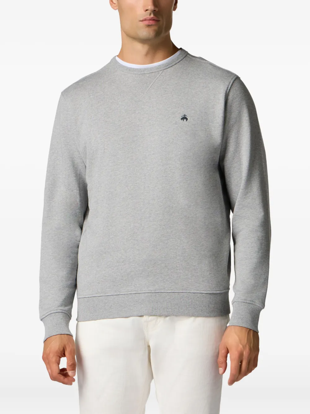 Brooks Brothers Sweater met geborduurd logo Grijs