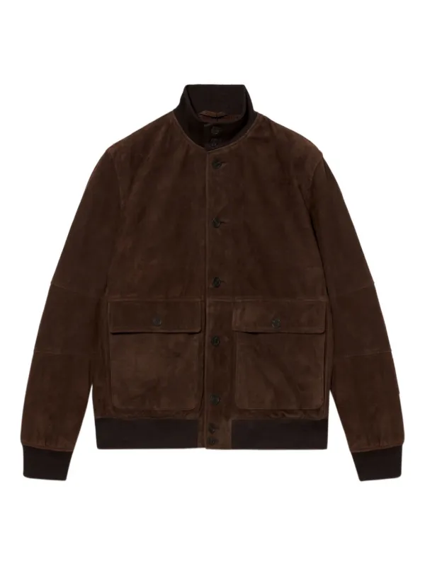 Brooks Brothers Leather Jacket Brown FARFETCH UZ