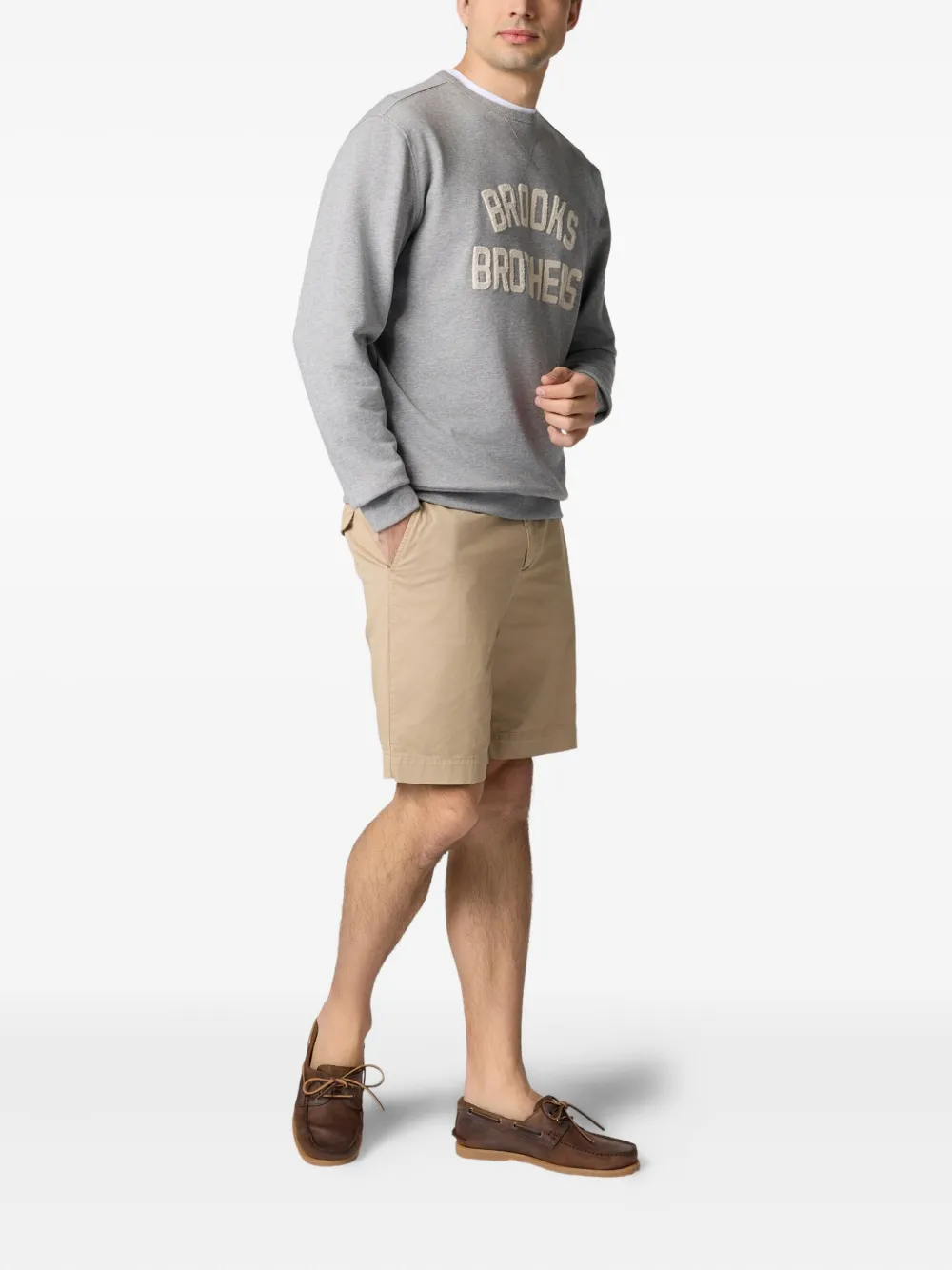 Brooks Brothers Bermuda shorts van stretch-katoen - Beige