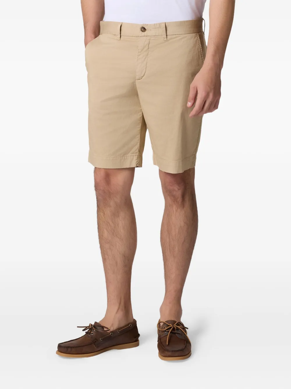 Brooks Brothers Bermuda shorts van stretch-katoen Beige