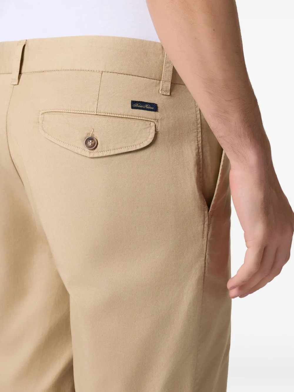 Brooks Brothers Bermuda shorts van stretch-katoen Beige