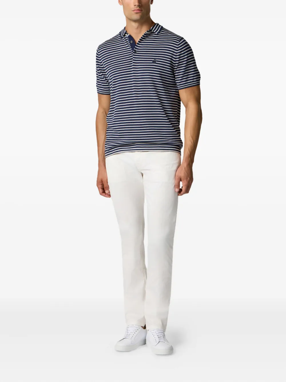 Brooks Brothers Poloshirt van katoenblend Blauw
