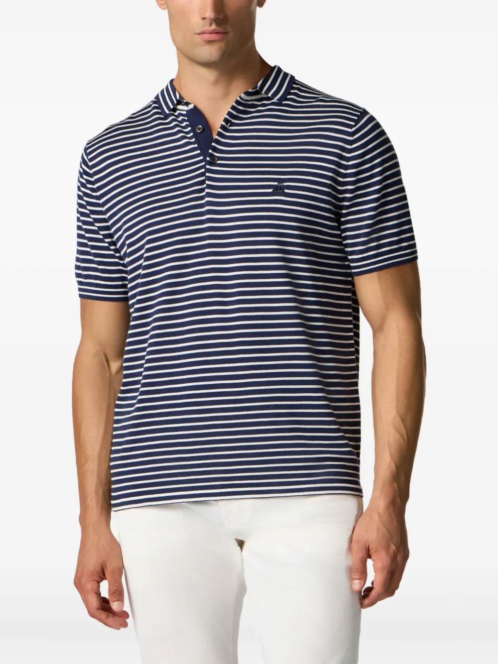 Brooks Brothers Poloshirt van katoenblend Blauw