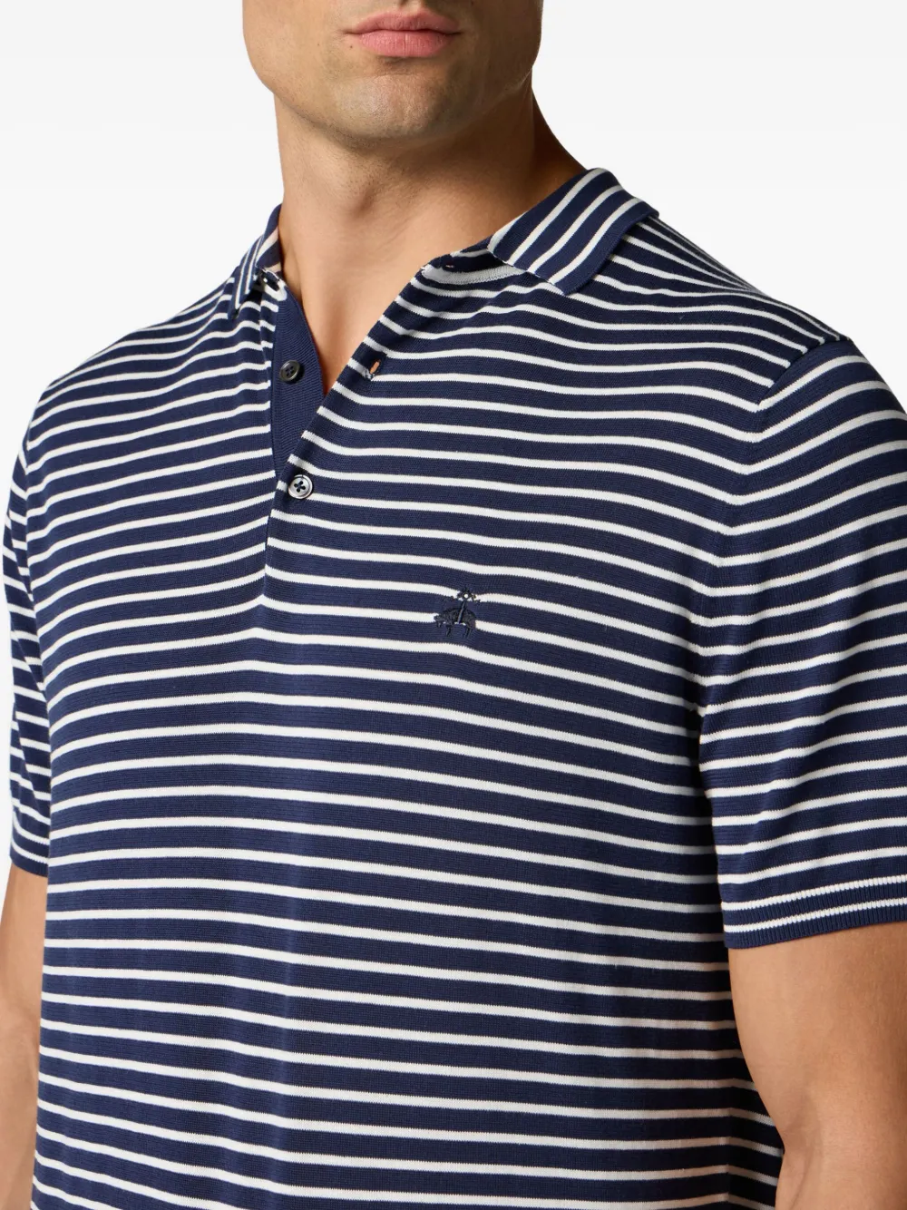 Brooks Brothers Poloshirt van katoenblend Blauw