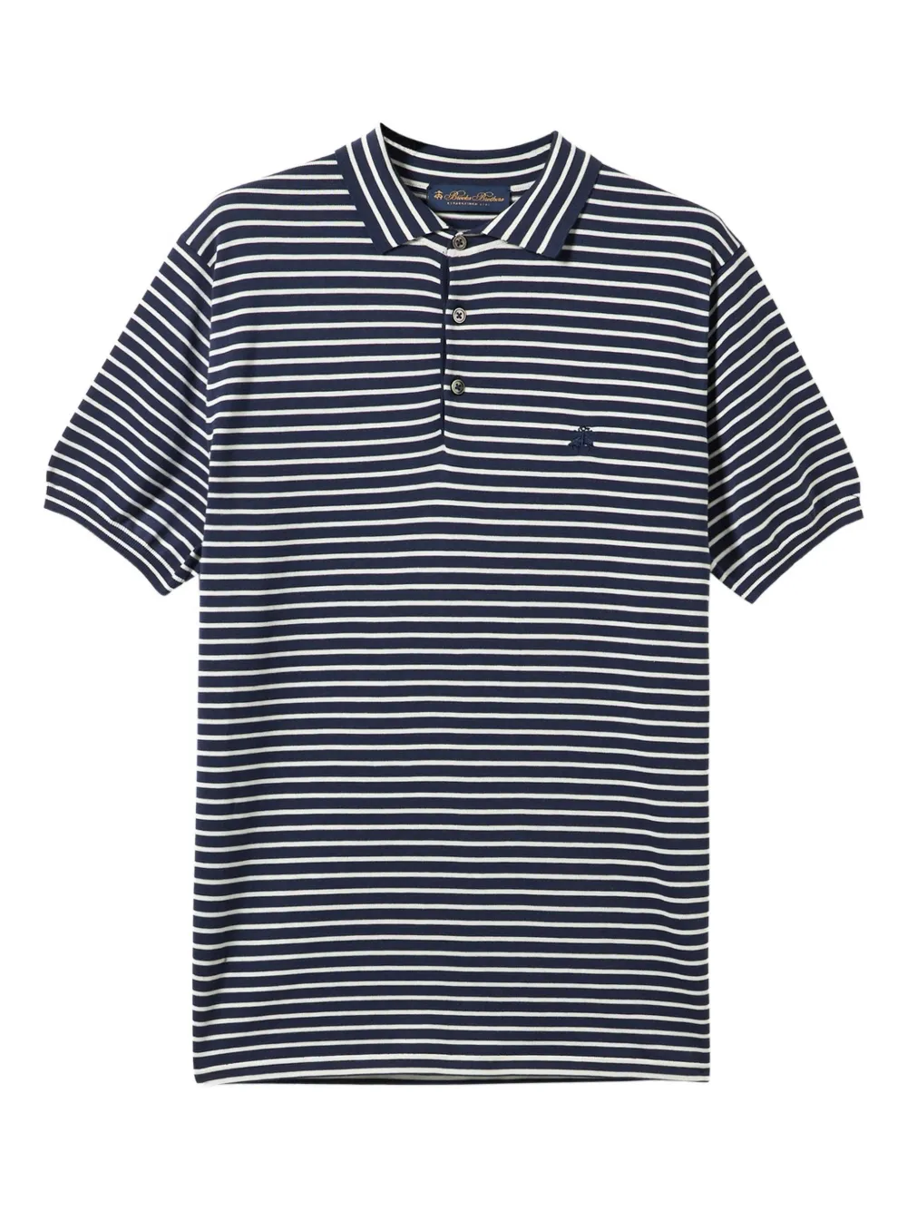 Brooks Brothers Polo in misto cotone con logo - Blu