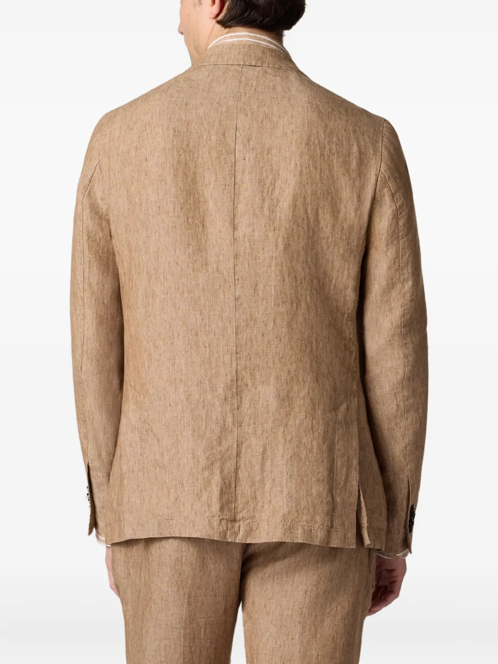 Brooks Brothers Blazer met enkele rij knopen Bruin