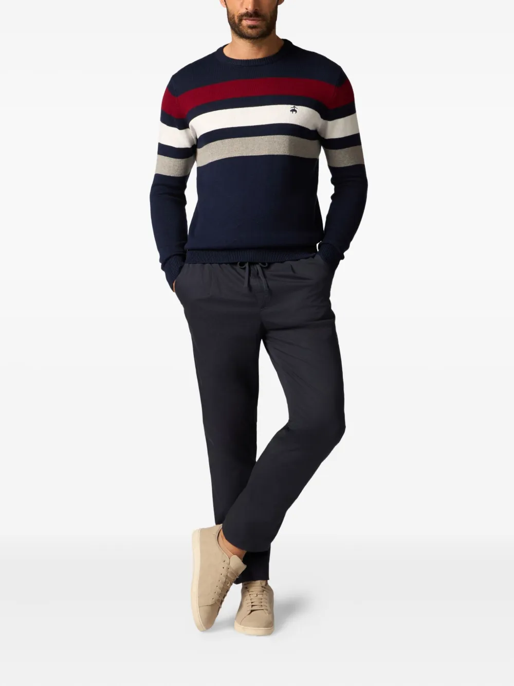 Brooks Brothers Trui van katoenen blend Blauw