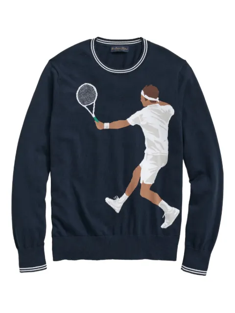 Brooks Brothers Tennis Player graphic sweater