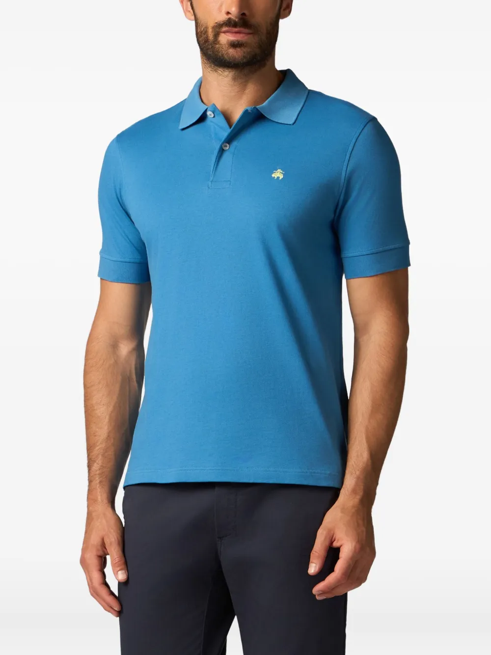 Brooks Brothers Katoenen-piqué poloshirt Blauw