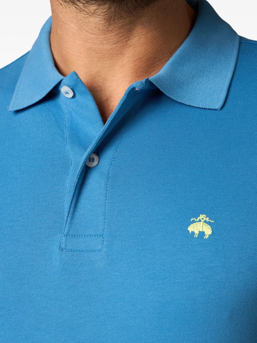 Brooks Brothers Katoenen-piqué poloshirt Blauw