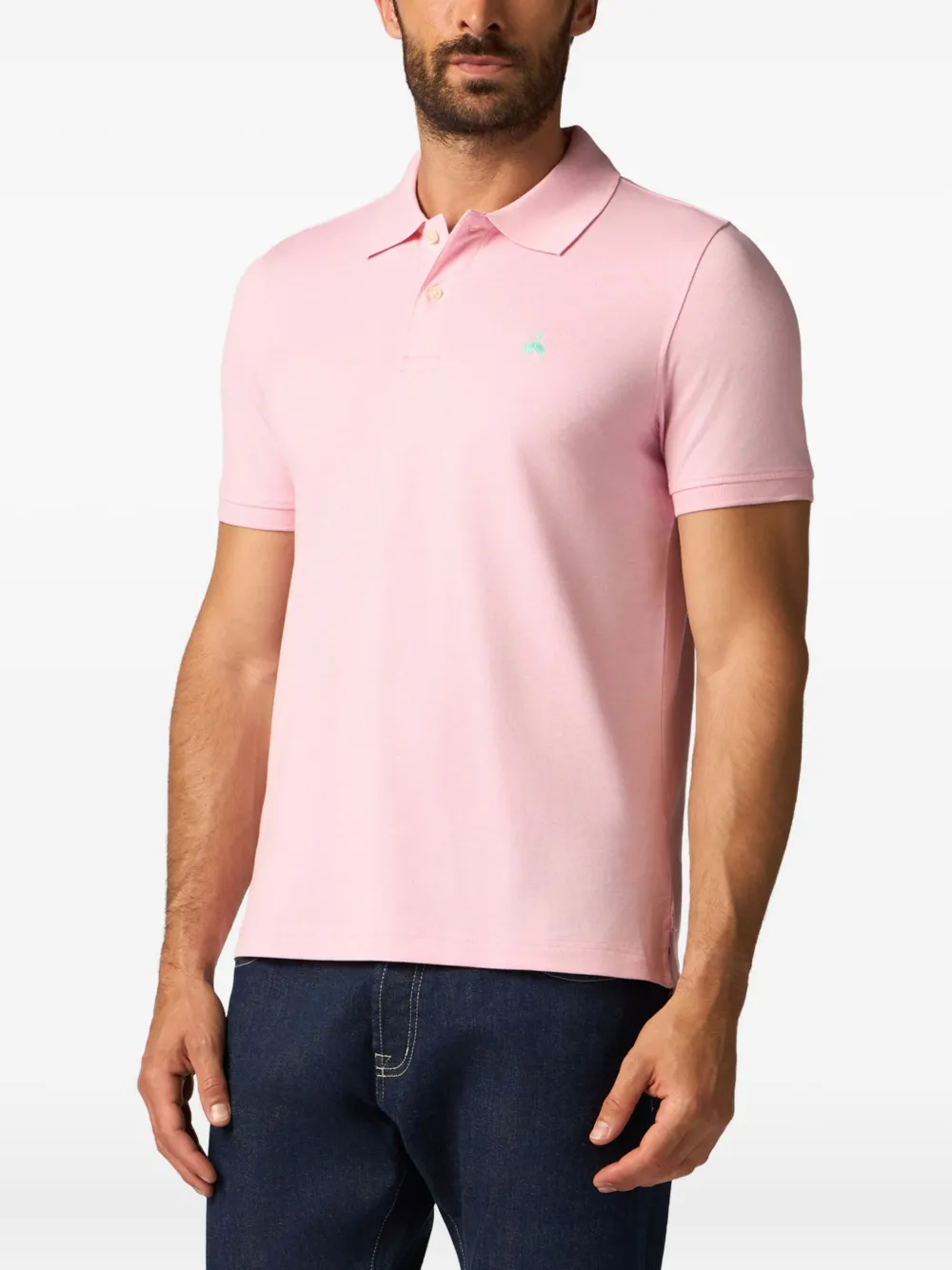 Brooks Brothers Poloshirt met geborduurd logo Roze