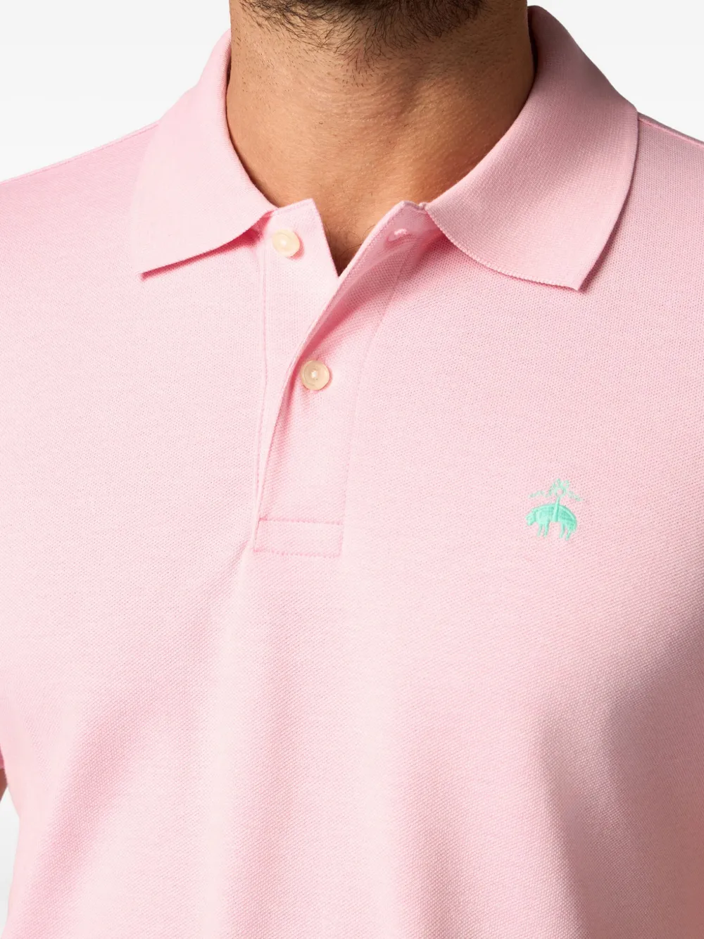 Brooks Brothers Poloshirt met geborduurd logo Roze