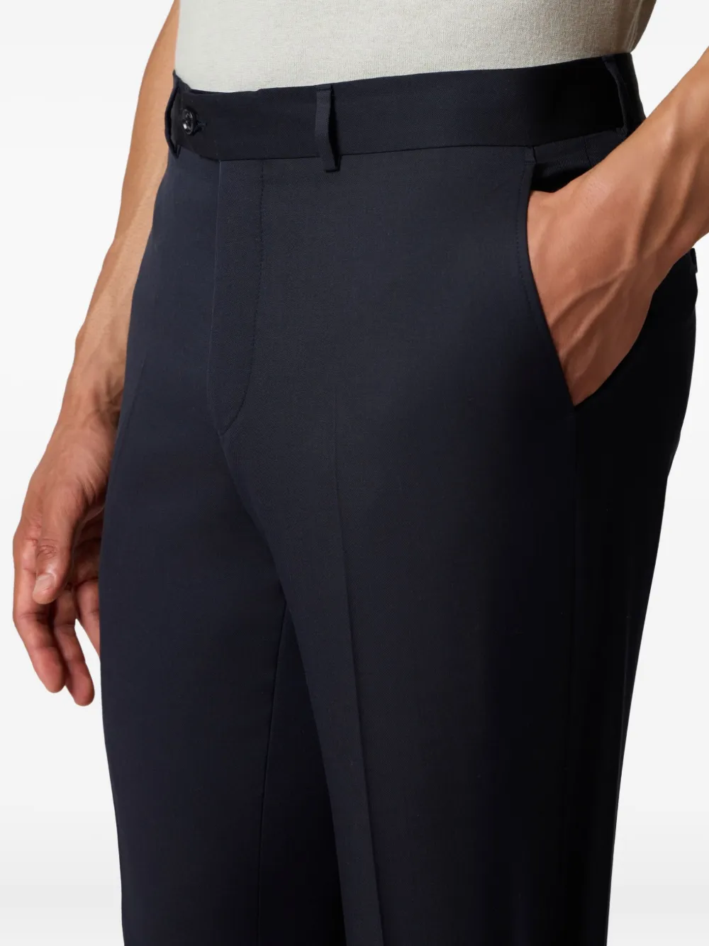 Brooks Brothers Broek van scheerwol Blauw