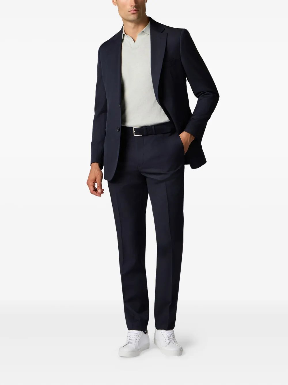 Brooks Brothers Broek van scheerwol Blauw