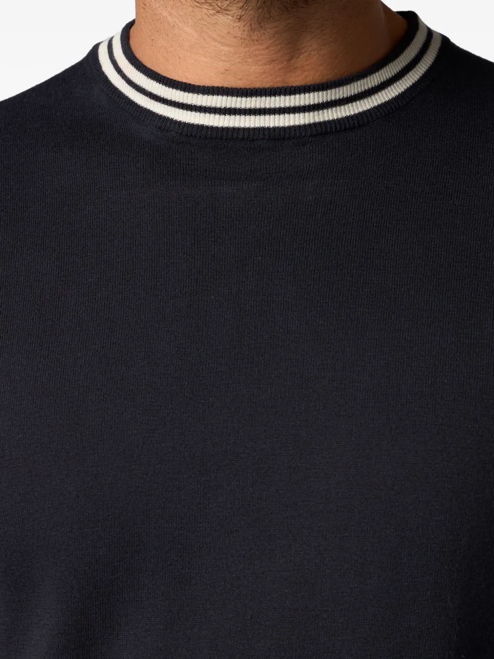 Brooks Brothers T-shirt van biologisch katoen-linnenblend Blauw