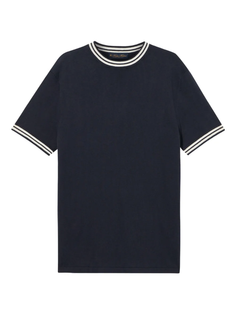 Brooks Brothers T-shirt in cotone biologico e lino - Blu