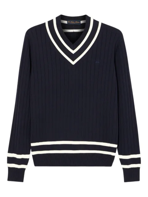 Brooks Brothers logo-embroidered cotton sweater