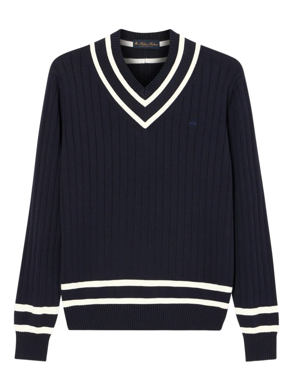 Brooks Brothers Katoenen sweater met geborduurd logo Blauw